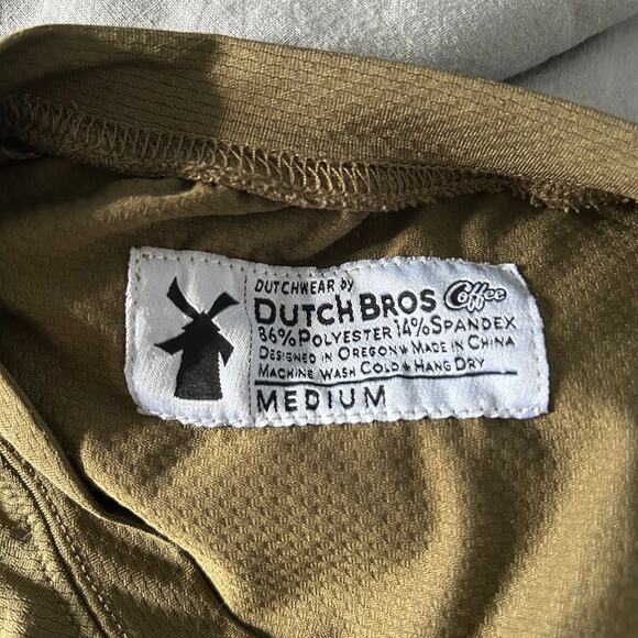 Dutch Bros Coffee Long Sleeve Performance Shirt – Olive- Men's Medium - Picture 5 of 6